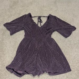 Purple sparkly romper